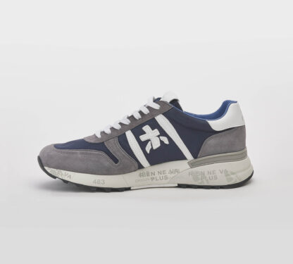 premiata UOMO CALZATURE SNEAKERS LANDER BLU GRIGIO 40, 41-2, 42, 43-2, 44-2, 45-2 immagine n. 2/5