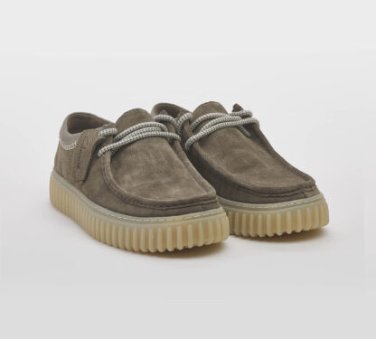 CLARK UOMO CALZATURE CLARKS TORHILL CAMOSCIO OLIVA 6, 7, 7-2, 8-2, 8, 9-2, 9, 10 immagine n. 3/5