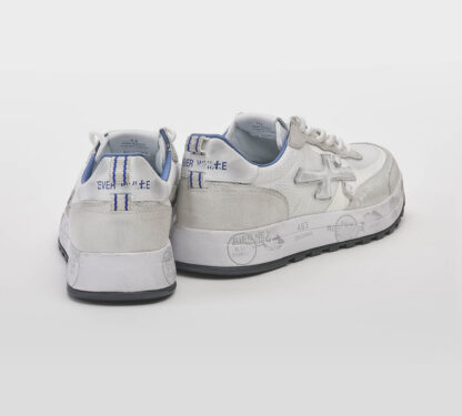 premiata UOMO CALZATURE SNEAKERS NOUS BIANCO GHIACCIO 40, 41-2, 42, 43-2, 44-2, 45-2 immagine n. 4/5