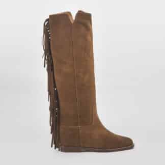 VIA ROMA 15 DONNA Donna STIVALE FRANGE CAMOSCIO CUOIO 37, 38-2, 38, 39-2, 40, 41-2 immagine n. 1/5