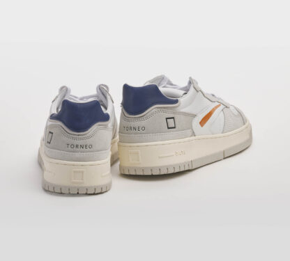 D.A.T.E UOMO CALZATURE SNEAKERS PELLE BIANCO TORTORA 40, 41-2, 42, 43-2, 44-2, 45-2 immagine n. 4/5