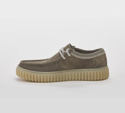 CLARK UOMO CALZATURE CLARKS TORHILL CAMOSCIO OLIVA 6, 7, 7-2, 8-2, 8, 9-2, 9, 10 immagine n. 2/5