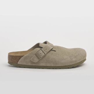 BIRKENSTOCK UNISEX Unisex BOSTON SUEDE LEARTHER FADED KHAKI 36, 37-2, 38-2, 39-2, 40, 41-2, 42, 43-2, 44-2, 45-2 immagine n. 1/5