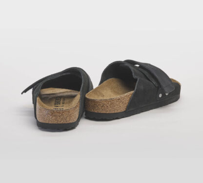 BIRKENSTOCK UNISEX Unisex CIABATTA KYOTO CAMOSCIO NERO 36, 37-2, 39-2, 40, 41-2, 42, 43-2, 45-2 immagine n. 4/5