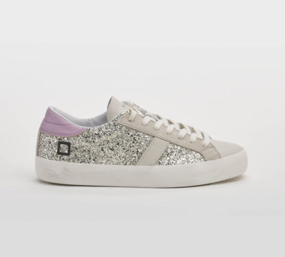 D.A.T.E DONNA Donna SNEAKERS GLITTER PLATINO 36, 37-2, 38-2, 39-2, 40 immagine n. 1/5