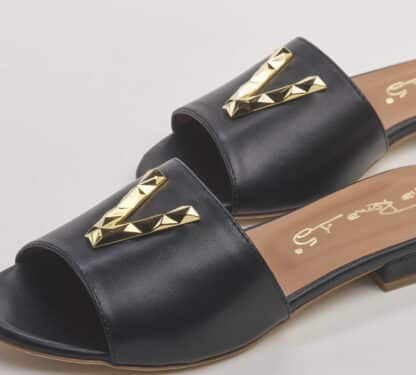 VIA ROMA 15 DONNA Donna CIABATTA  PELLE NERO 37-2, 38-2, 39-2, 40, 41-2 immagine n. 3/5