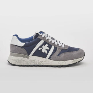 premiata UOMO CALZATURE SNEAKERS LANDER BLU GRIGIO 40, 41-2, 42, 43-2, 44-2, 45-2 immagine n. 1/5