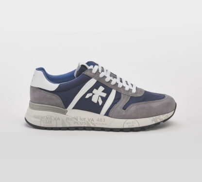 premiata UOMO CALZATURE SNEAKERS LANDER BLU GRIGIO 40, 41-2, 42, 43-2, 44-2, 45-2 immagine n. 1/5
