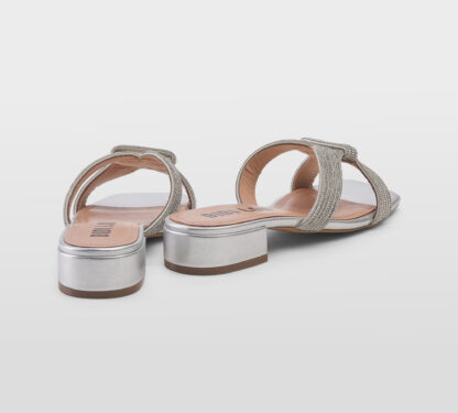 BIBI LOU DONNA Donna CIABATTA SWAROSKY ARGENTO 36, 37-2, 38-2, 39-2, 40, 41-2 immagine n. 4/5