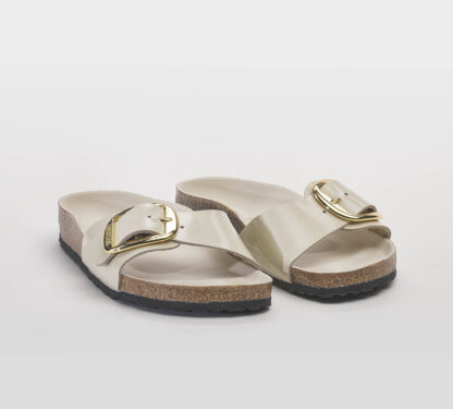 BIRKENSTOCK DONNA CIABATTA ANATOMICA MADRID BIG BUCKLE SPAZZOLATO ECRU 37-2, 38-2, 39-2, 40, 41-2, 35, 36 immagine n. 3/5