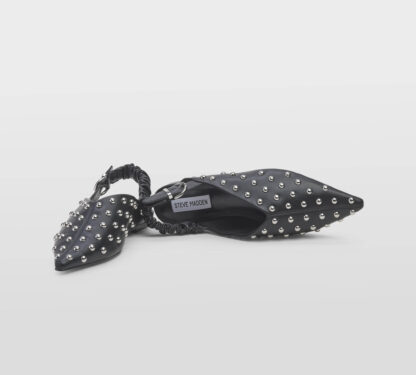 steve madden DONNA Donna SLINGBACK PELLE NERO BORCHIE 35-2, 36, 37, 38-2, 38, 39-2, 40, 41-2 immagine n. 5/5