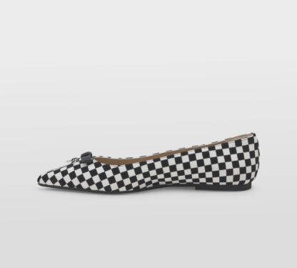 N° 21 DONNA Donna BALLERINA PELLE BIANCO NERO ZIP 37-2, 38-2, 38, 40, 41-2 immagine n. 2/5