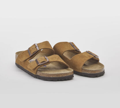 BIRKENSTOCK UNISEX CIABATTA ANATOMICA ARIZONA SUEDE LEATHER MINK 35 immagine n. 3/5