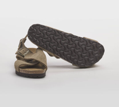 BIRKENSTOCK UNISEX CALZATURE SANDALO INCROCIATO CAMOSCIO TAUPE 36, 37-2, 38-2, 39-2, 40, 41-2 immagine n. 5/5