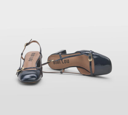 BIBI LOU DONNA CALZATURE SLINGBACK IN NAPLAK BLU 36, 37-2, 38-2, 39-2, 40, 41-2 immagine n. 5/5