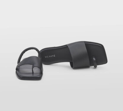 VIC MATIE' DONNA Donna INFRADITO  ASSIMETRICO PELLE NERO 36, 37-2, 38-2, 39-2, 40, 41-2 immagine n. 5/5