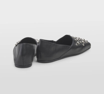 VIC MATIE' DONNA Donna BALLERINA PELLE NERO CON BORCHIE 37-2, 38-2, 39-2, 40, 41-2 immagine n. 4/5