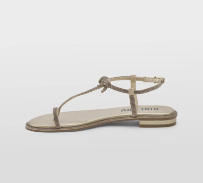 BIBI LOU DONNA Donna SANDALO INFRADITO SWAROVSKY ORO 36, 37-2, 38-2, 39-2, 40, 41-2 immagine n. 2/5
