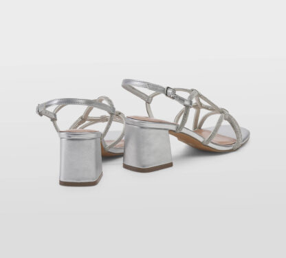 BIBI LOU DONNA Donna SANDALO PELLE ARGENTO SWAROVSKY 36, 37-2, 38-2, 39-2, 40, 41-2 immagine n. 4/5