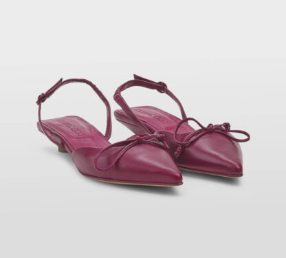 POMME D'OR DONNA CALZATURE CHANEL FIOCCO IN NAPPA LAMPONE 37, 38-2, 38, 39-2, 40, 41-2 immagine n. 3/5