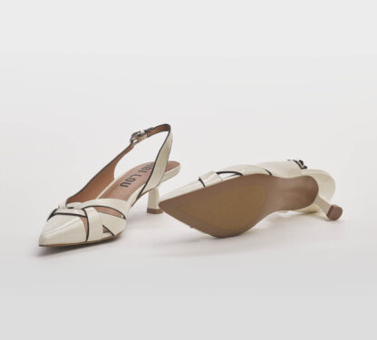 BIBI LOU DONNA CALZATURE SLING BACK INCROCI NAPLAK BURRO 36, 37-2, 38-2, 39-2, 40, 41-2 immagine n. 5/5