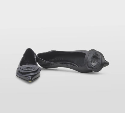 POMME D'OR DONNA Donna BALLERINA CON  FIORE IN NAPPA NERO 37-2, 37, 38-2, 38, 39-2, 40, 41-2 immagine n. 5/5