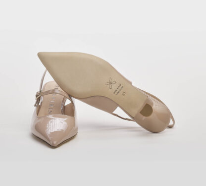 PROSPERINE DONNA CALZATURE SLING BACK VERNICE CIPRIA 36, 37-2, 38-2, 38, 39-2, 40, 41-2 immagine n. 5/5