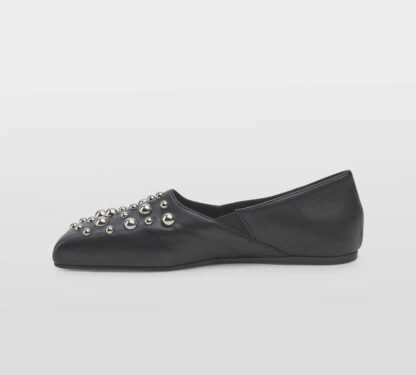 VIC MATIE' DONNA Donna BALLERINA PELLE NERO CON BORCHIE 37-2, 38-2, 39-2, 40, 41-2 immagine n. 2/5