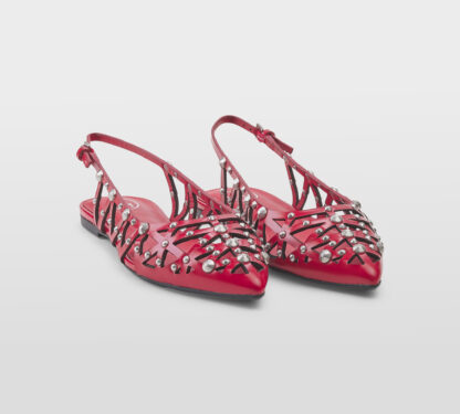 ASH DONNA Donna SLINGBACK PELLE CORALLO BORCHIE 36, 37-2, 38-2, 39-2, 40, 41-2 immagine n. 3/5