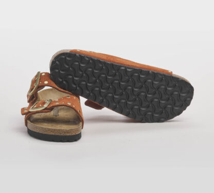 BIRKENSTOCK DONNA CIABATTA ANATOMICA ARIZONA CAMOSCIO DARK RUST RIVET 35, 36, 37-2, 38-2, 39-2, 40, 41-2 immagine n. 4/5