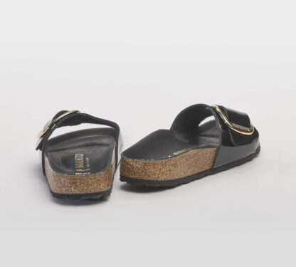 BIRKENSTOCK DONNA CIABATTA ANATOMICA MADRID BIG BUCKLE PELLE SPAZZOLATA NERO 35, 36, 37-2, 38-2, 39-2, 40, 41-2 immagine n. 4/5