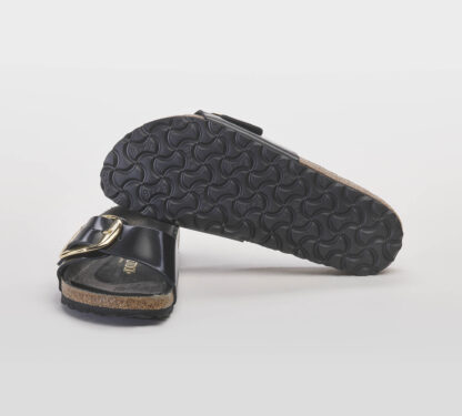 BIRKENSTOCK DONNA CIABATTA ANATOMICA MADRID BIG BUCKLE PELLE SPAZZOLATA NERO 35, 36, 37-2, 38-2, 39-2, 40, 41-2 immagine n. 5/5