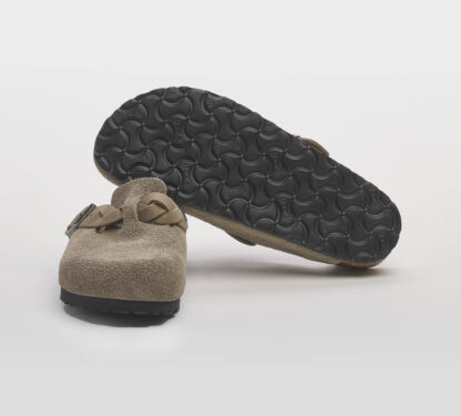 BIRKENSTOCK UNISEX CALZATURE BOSTON TRECCIA SUEDE LEATHER TAUPE 36, 37-2, 38-2, 39-2, 40, 41-2 immagine n. 5/5