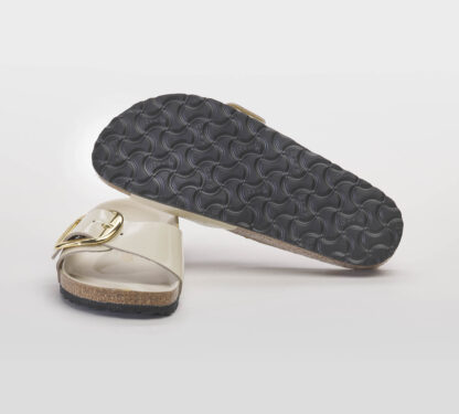 BIRKENSTOCK DONNA CIABATTA ANATOMICA MADRID BIG BUCKLE SPAZZOLATO ECRU 37-2, 38-2, 39-2, 40, 41-2, 35, 36 immagine n. 5/5