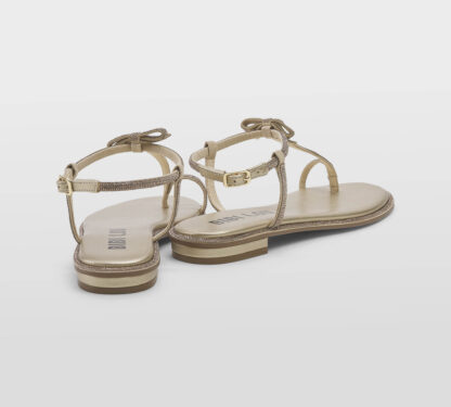 BIBI LOU DONNA Donna SANDALO INFRADITO SWAROVSKY ORO 36, 37-2, 38-2, 39-2, 40, 41-2 immagine n. 4/5
