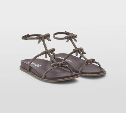 BIBI LOU DONNA Donna SANDALO FIOCCHI SWAROVSKY MARRONE 36, 37-2, 38-2, 39-2, 40, 41-2 immagine n. 3/3