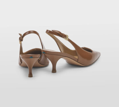 A.BOCCA DONNA CALZATURE SLINGBACK PELLE CUOIO 36, 37-2, 37, 38-2, 39-2 immagine n. 4/5