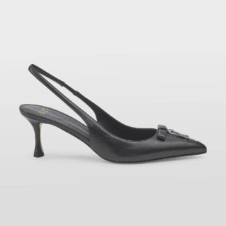 N° 21 DONNA Donna SLINGBACK PELLE NERO ZIP 37-2, 38-2, 38, 40, 41-2 immagine n. 1/5