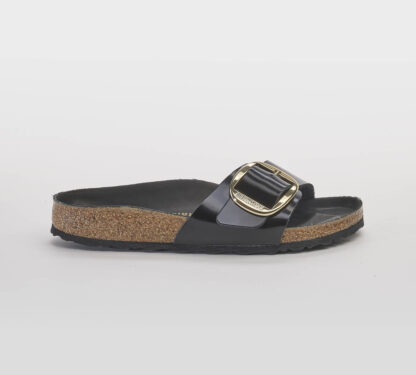 BIRKENSTOCK DONNA CIABATTA ANATOMICA MADRID BIG BUCKLE PELLE SPAZZOLATA NERO 35, 36, 37-2, 38-2, 39-2, 40, 41-2 immagine n. 1/5