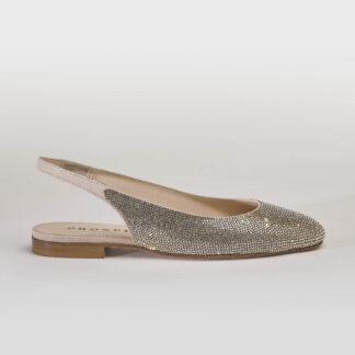 PROSPERINE DONNA CALZATURE SLIM BACK SWAROVSKY PLATINO 36, 37-2, 38-2, 38, 39-2, 40, 41-2 immagine n. 1/5