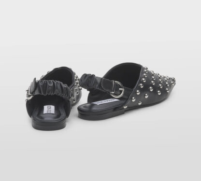 steve madden DONNA Donna SLINGBACK PELLE NERO BORCHIE 35-2, 36, 37, 38-2, 38, 39-2, 40, 41-2 immagine n. 4/5