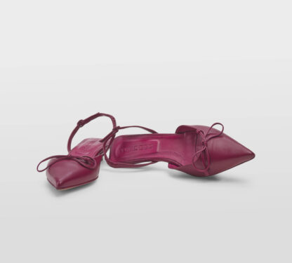 POMME D'OR DONNA CALZATURE CHANEL FIOCCO IN NAPPA LAMPONE 37, 38-2, 38, 39-2, 40, 41-2 immagine n. 5/5