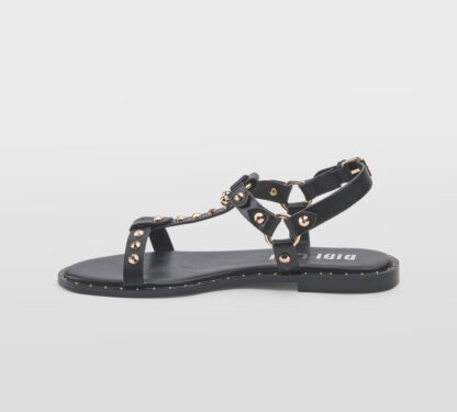 BIBI LOU DONNA Donna SANDALO PELLE NERO BORCHIE 36, 38-2, 39-2, 40, 41-2 immagine n. 2/5