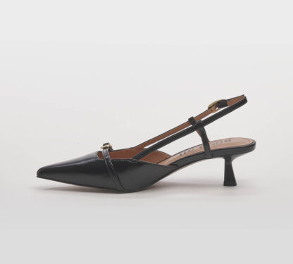 BIBI LOU DONNA CALZATURE SLING BACK NAPLAK NERO 38-2, 39-2, 40 immagine n. 2/5