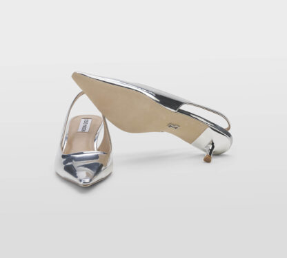 steve madden DONNA CALZATURE SLINGBACK PELLE SPECCHIO ARGENTO 35-2, 36, 37-2, 37, 38-2, 38, 40, 41-2 immagine n. 5/5