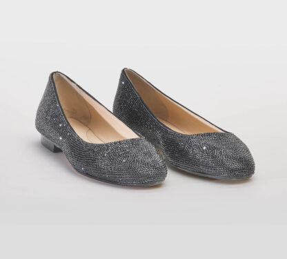 PROSPERINE DONNA Donna BALLERINA SWAROVSKY NERO 36, 37-2, 38-2, 38, 40, 41-2 immagine n. 3/5