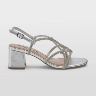 BIBI LOU DONNA Donna SANDALO PELLE ARGENTO SWAROVSKY 36, 37-2, 38-2, 39-2, 40, 41-2 immagine n. 1/5