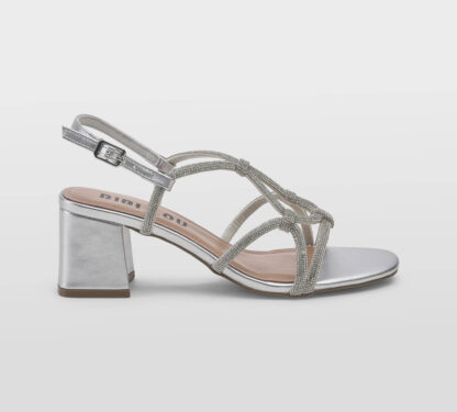 BIBI LOU DONNA Donna SANDALO PELLE ARGENTO SWAROVSKY 36, 37-2, 38-2, 39-2, 40, 41-2 immagine n. 1/5