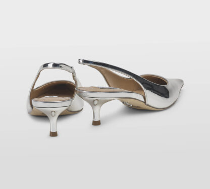 steve madden DONNA CALZATURE SLINGBACK PELLE SPECCHIO ARGENTO 35-2, 36, 37-2, 37, 38-2, 38, 40, 41-2 immagine n. 4/5