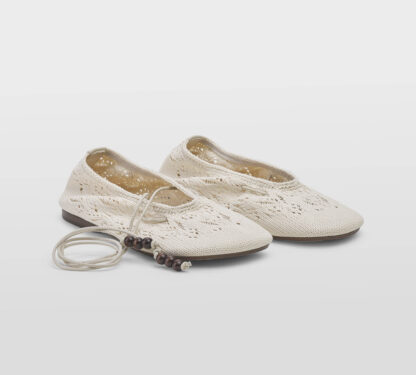 ALOHAS DONNA Donna BALLERINA CROCHET PANNA 36, 37-2, 38-2, 39-2, 40, 41-2 immagine n. 3/5